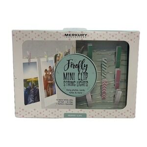 Merkury Innovations Firefly Mini Clip String Lights 16 Warm‎ LEDs New